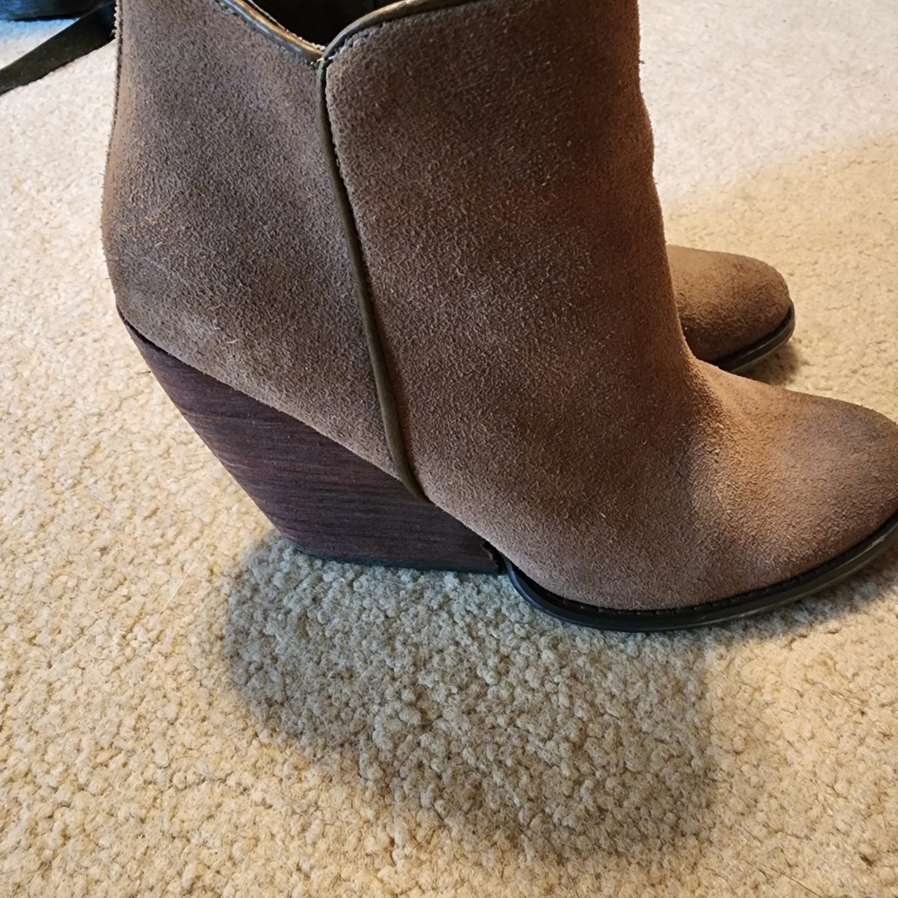 Very Volatile Brown Suede Wedge Boots